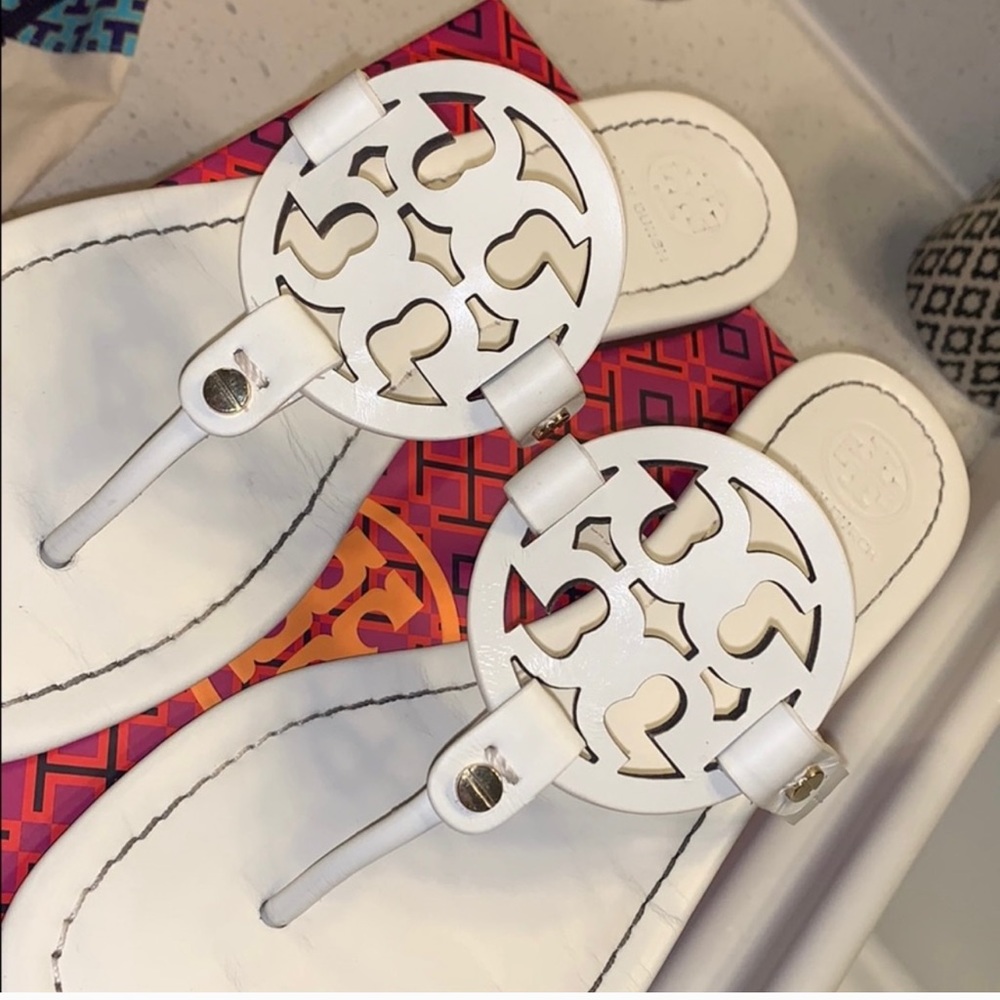 White leather Tory Burch Sandals